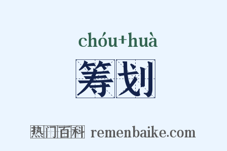 筹划是什么意思的图片